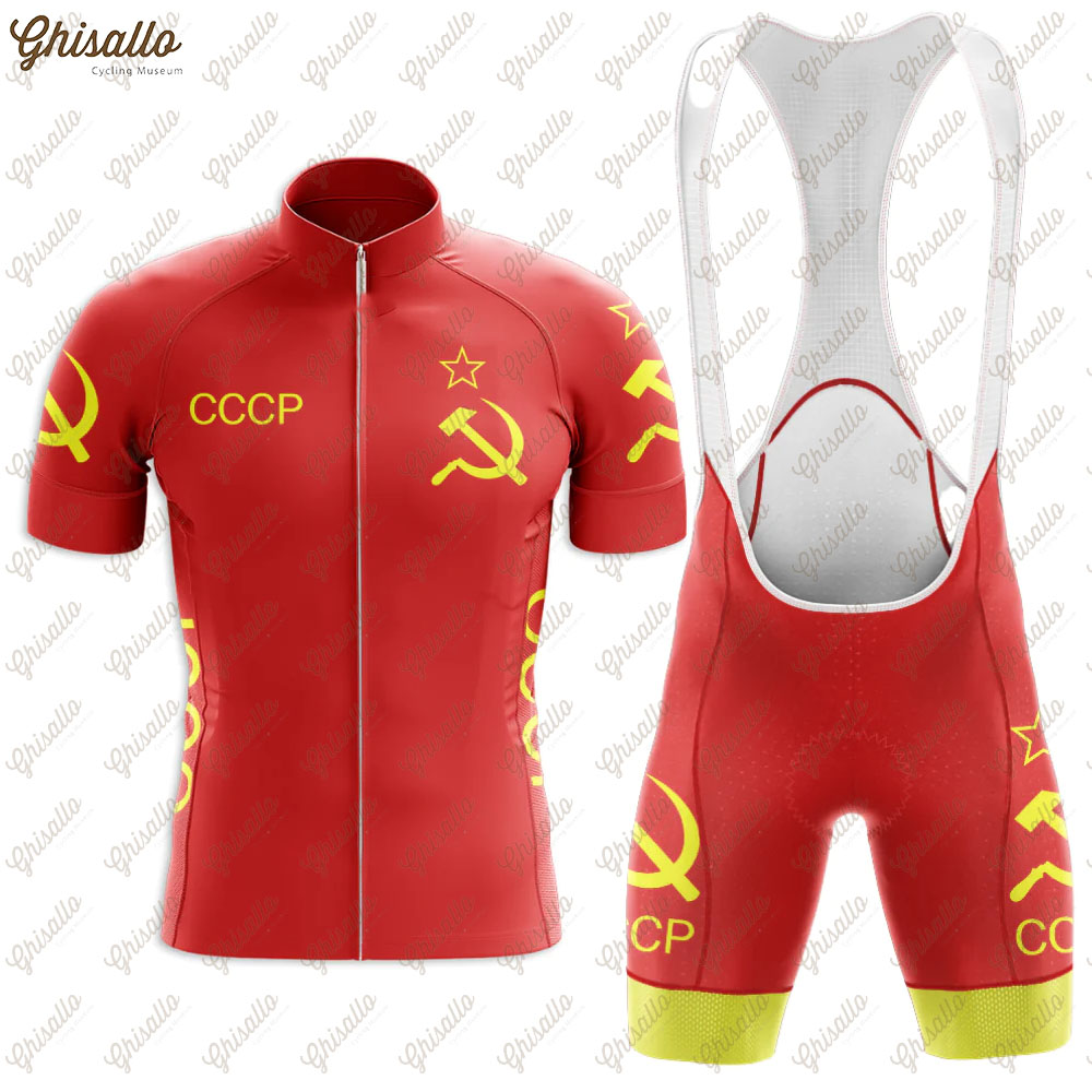 Sports Equipment Kit - ชุดเสื้อเจอร์ซีย์ทีมไตรกีฬาย้อนยุคสีแดงสำหรับผู้ชายอุปกรณ์จักรยานเสือหมอบเสื้อปั่นจักรยานกางเกงขาสั้นแห้งเร็วเสื้อผ้าจักรยาน